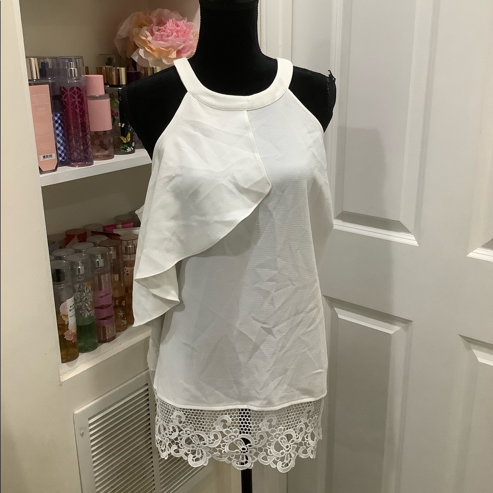 Crochet Ruffle Detail Tank